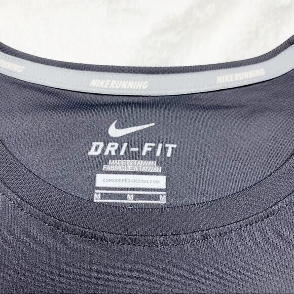NIKE DRI-FIT Gray Short Sleeve Running Zoom Tee size Medium - Picture 10 of 11